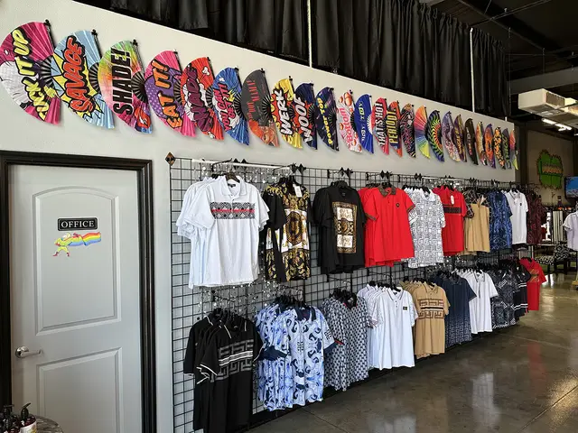 Fan gear and shirts display